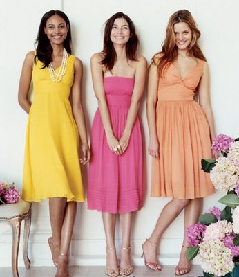 bridesmaid dresses in spring colours