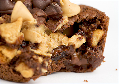 chocolate peanut buter brownies